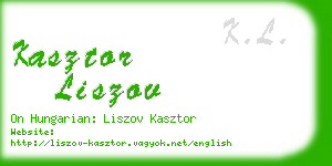 kasztor liszov business card